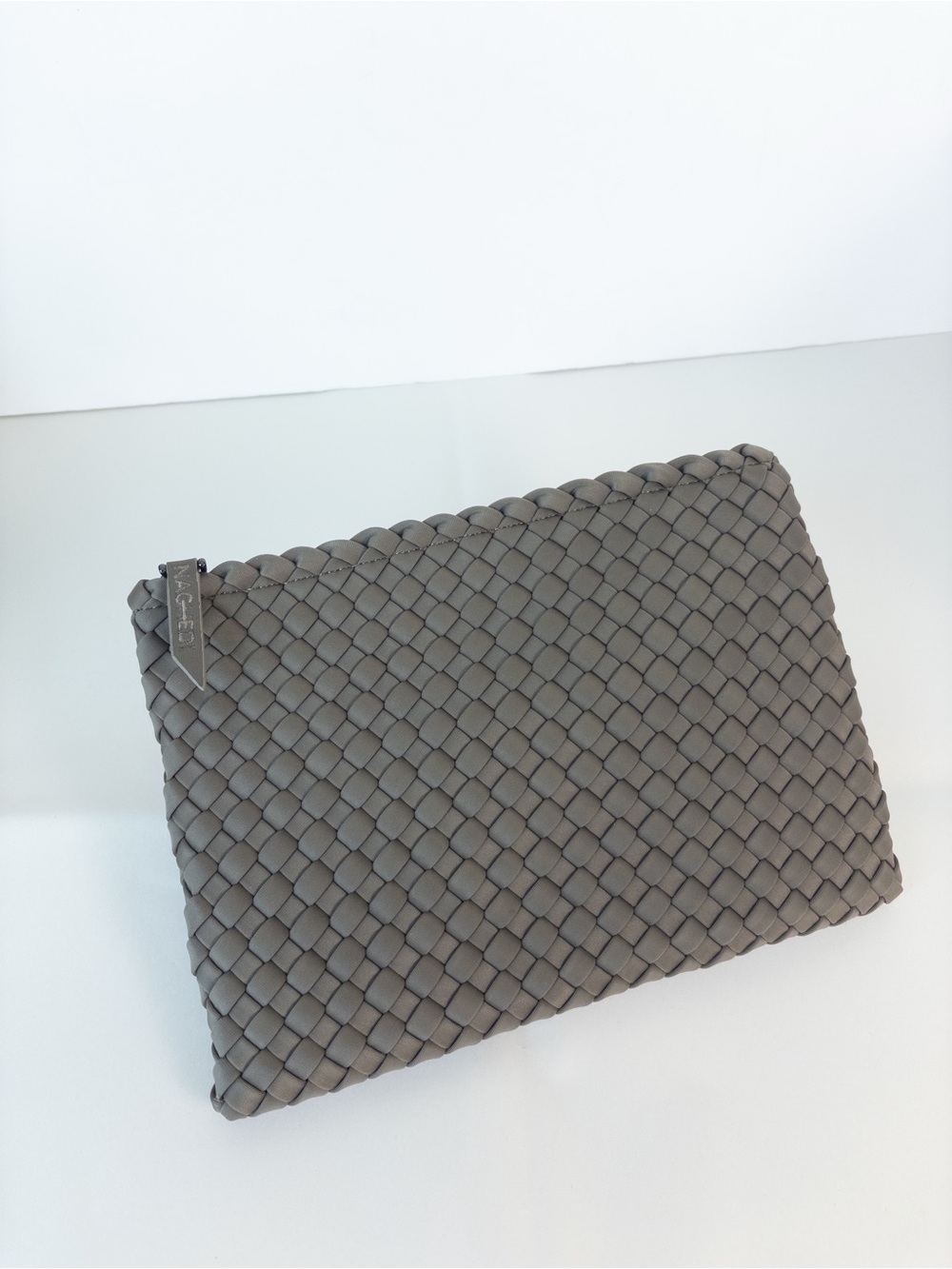 Naghedi Woven Zip Up Clutch Pouch